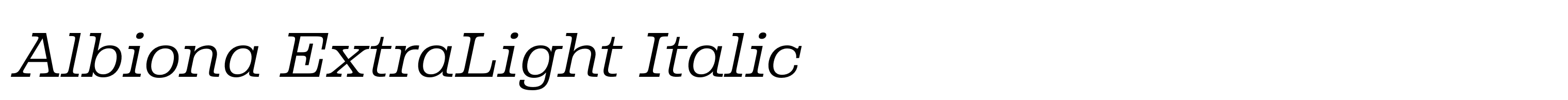 Albiona ExtraLight Italic